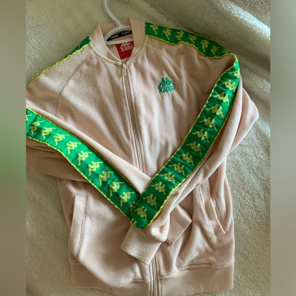 pink and green velvet Kappa tracksuit - Picture 3 of 6